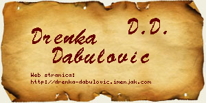 Drenka Dabulović vizit kartica